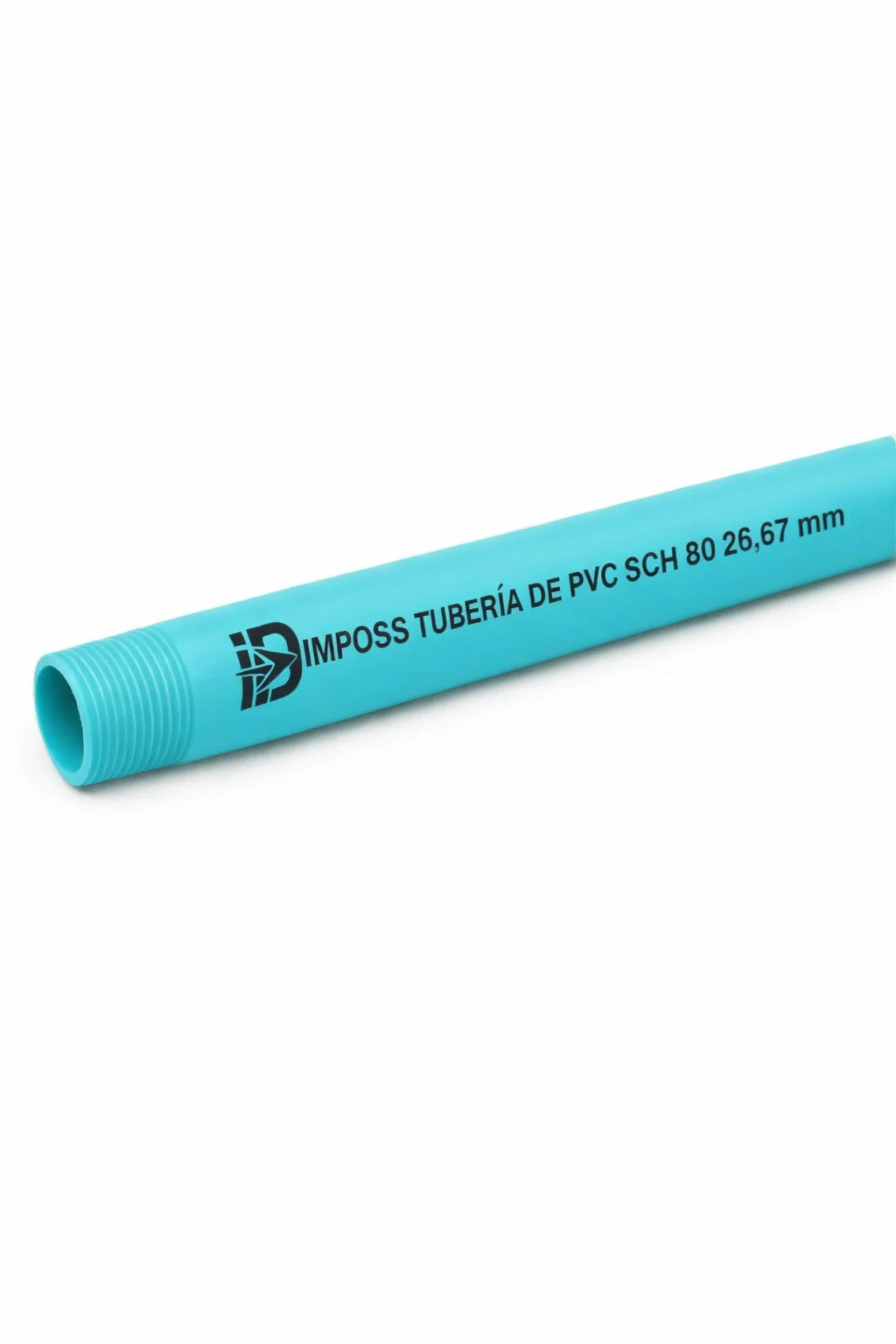Tubo pvc AF 3/4 roscado azul 6 mts