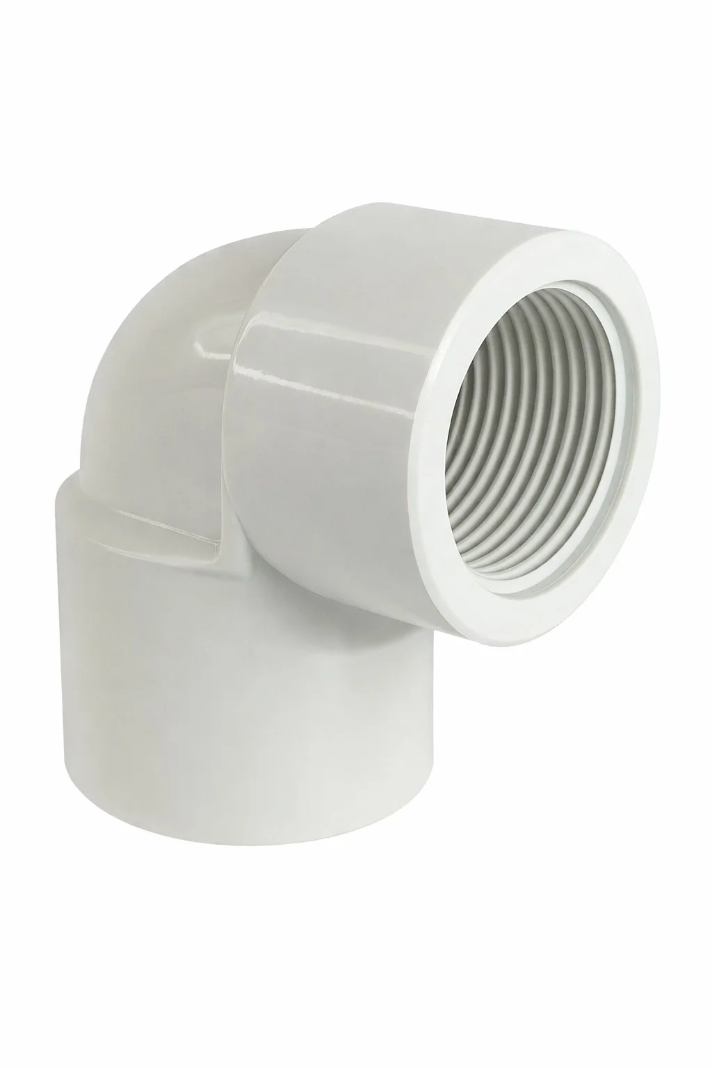 Codo pvc AF roscado blanco 1/2