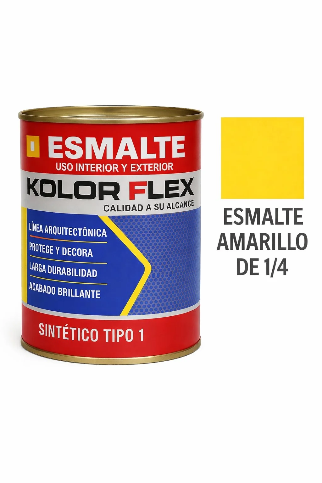 Esmalte amarillo de 1/4 De GL Kolor Flex