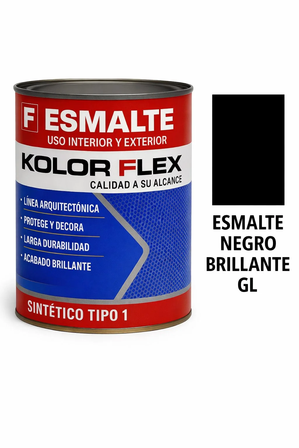 Esmalte Negro Brillante de GL Kolor Flex