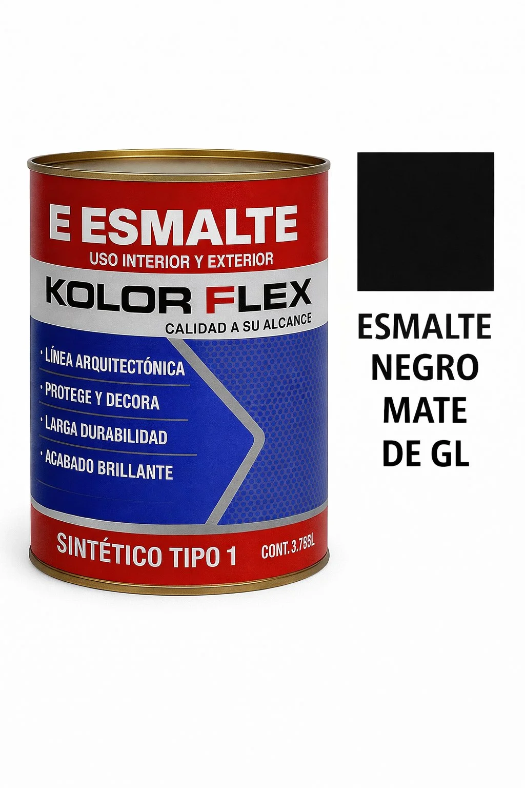 Esmalte Negro Mate de GL Kolor Flex