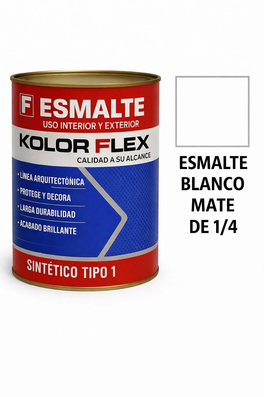 Esmalte Blanco Mate de 1/4 De GL Kolor Flex