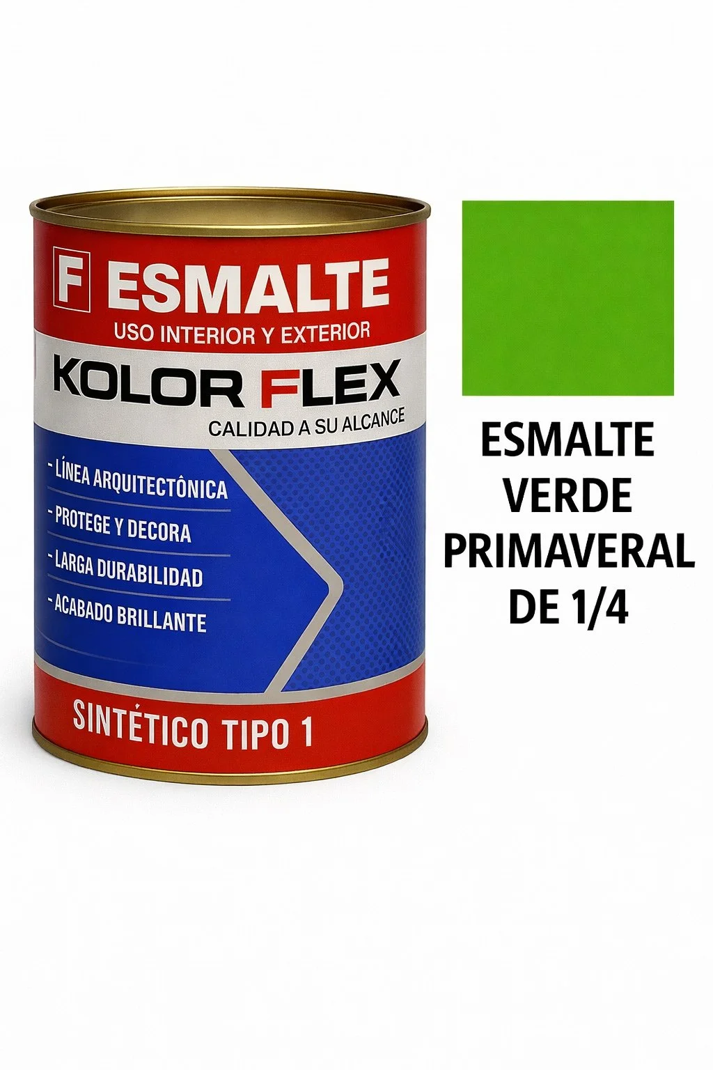 Esmalte Verde Primaveral de 1/4 De GL Kolor Flex