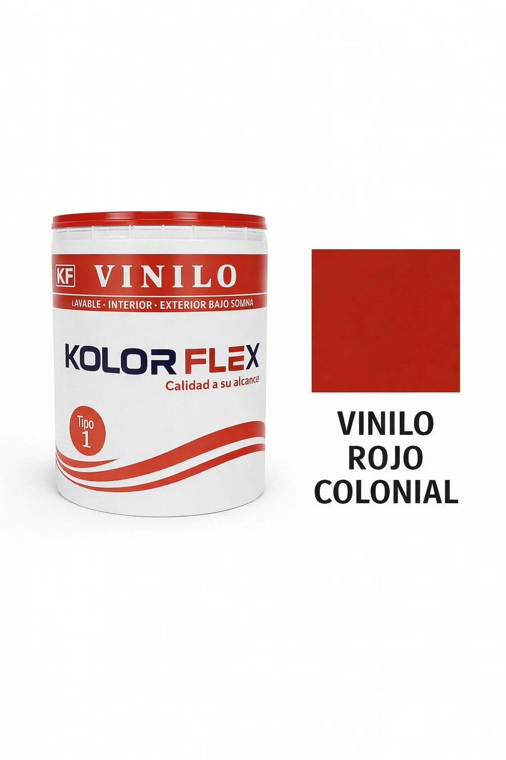Vinilo Rojo Colonial Tipo (1)De GL Kolor Flex