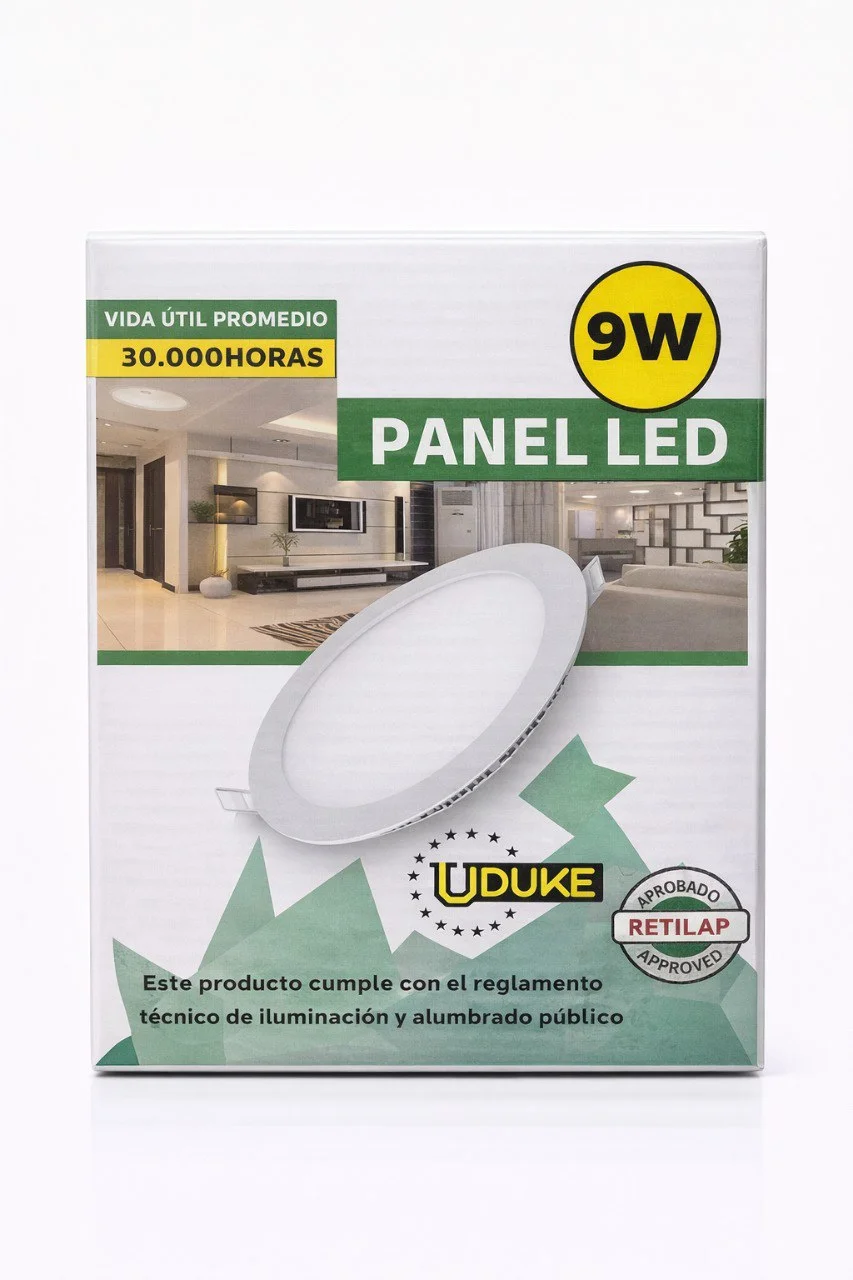 Lampara Redonda De Incrustar 9w