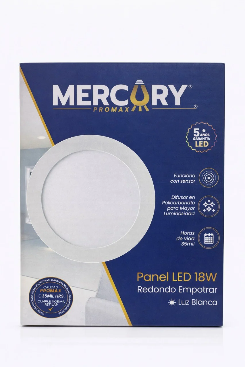 Lampara Redonda De Incrustar 18w Mercury