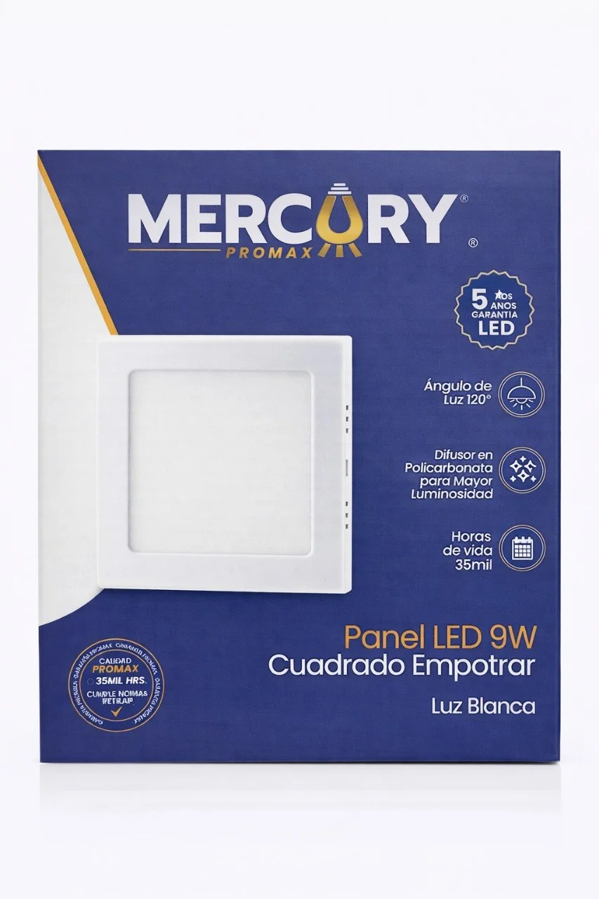 Lampara Cuadrada De Incrustar de 9w