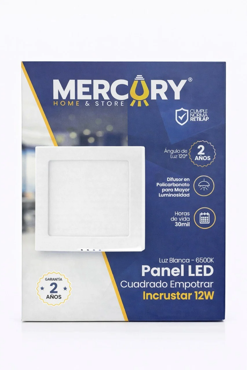 Lampara Cuadrada De Incrustar de 12w