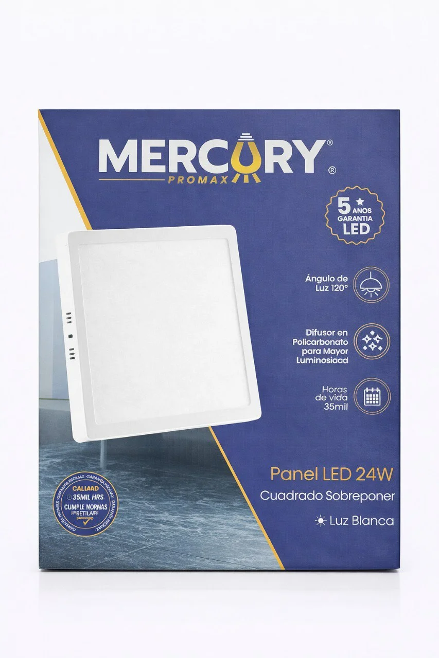 Lampara Cuadrada De Sobreponer 24w