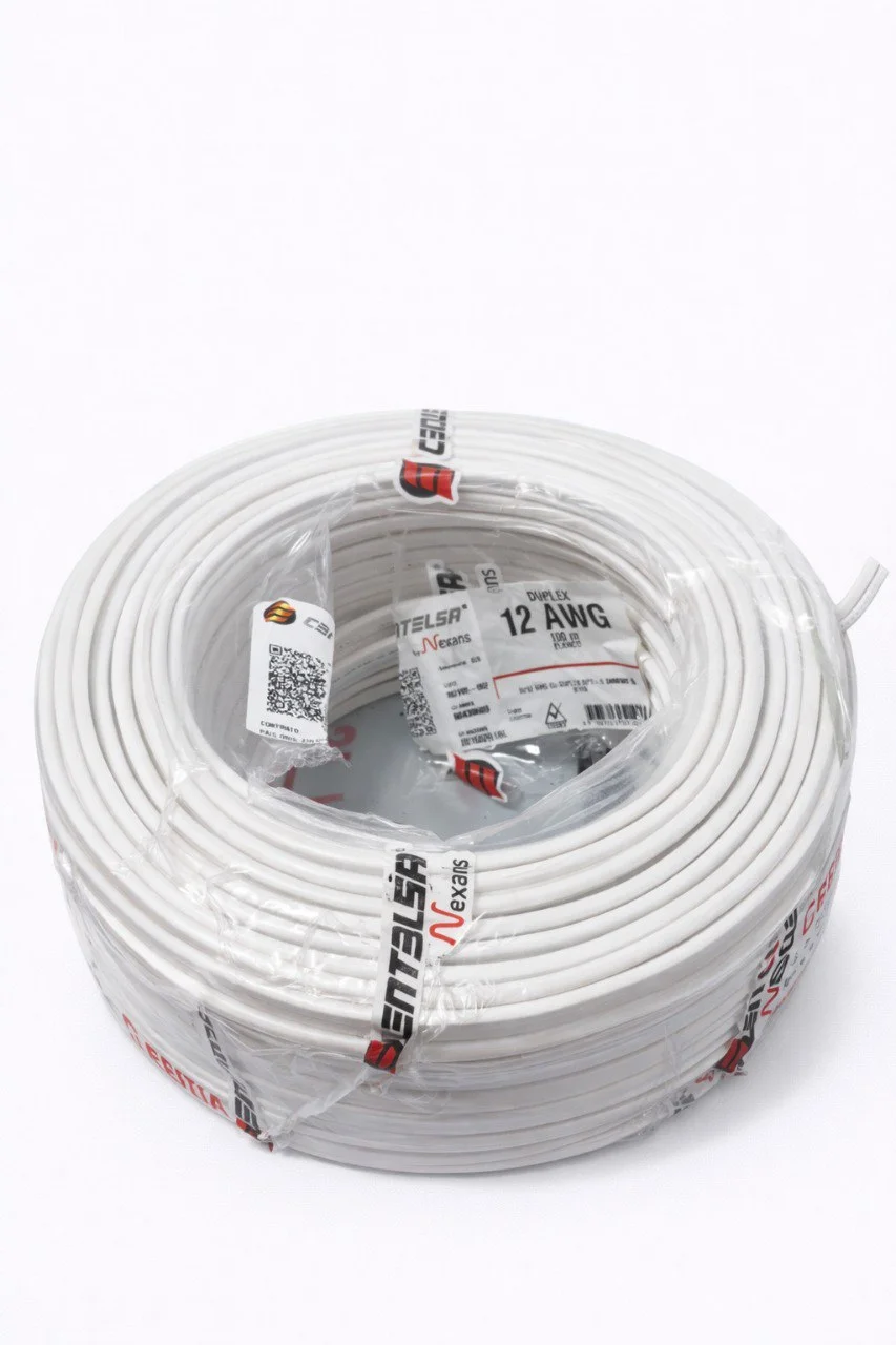 Cable Duplex #12 100% Cobre (ROLLO)
