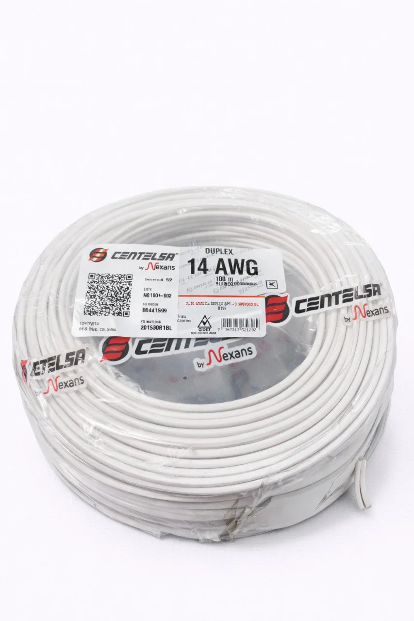 Cable Duplex #14  100% Cobre (ROLLO)
