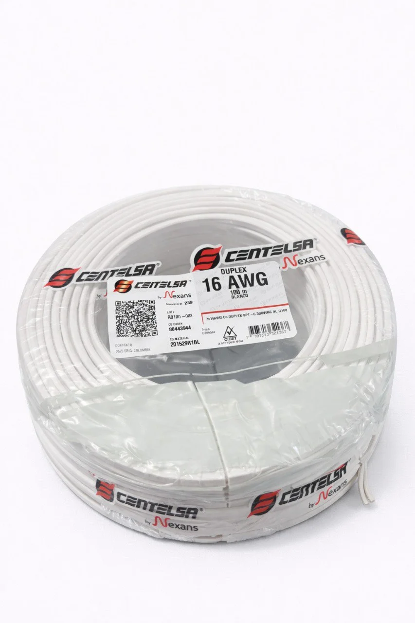 Cable Duplex #16  100% Cobre (ROLLO)