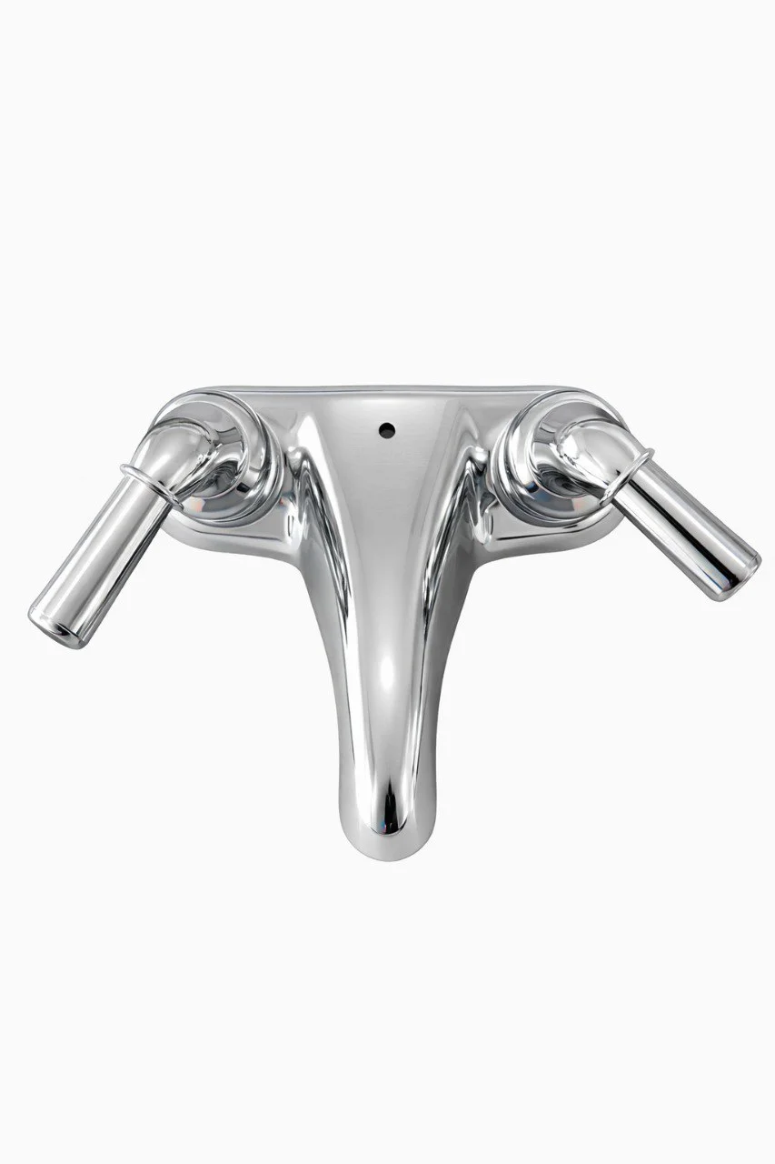 Llave Para Lavamanos Doble Tipo Aleta