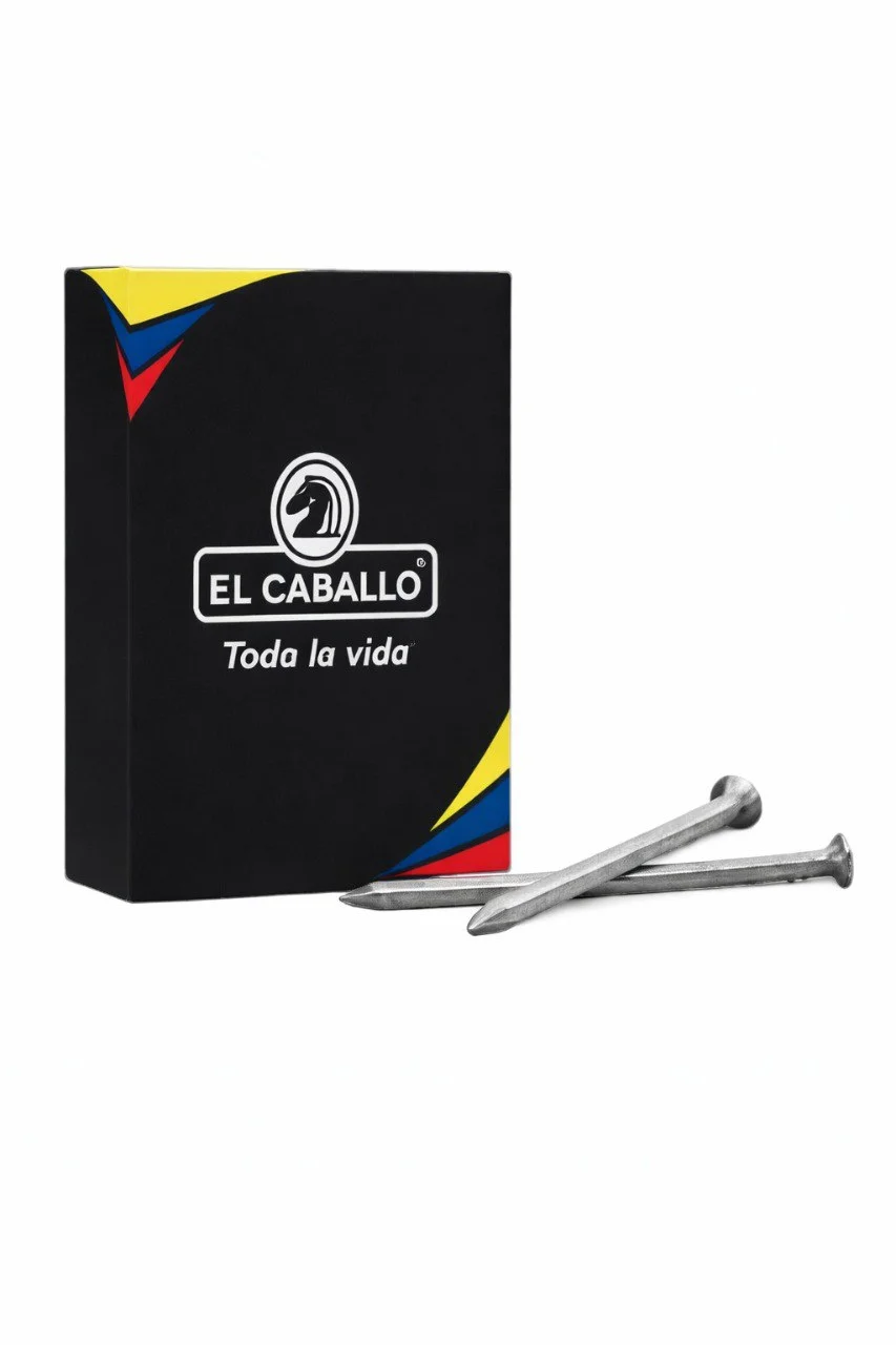 Puntilla Lisa C/Cabeza 4PULG Caballo Caja 500 Gramos