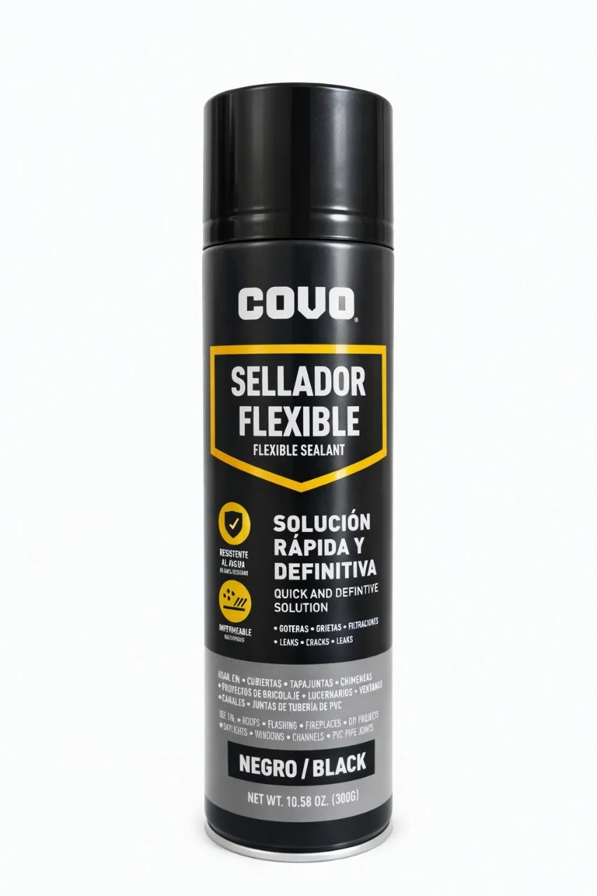 Spray Sellador Flexible Covo Negro