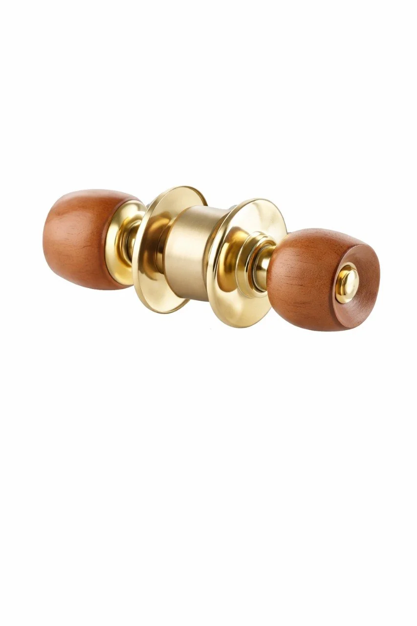 Cerradura p/alcoba pomo madera