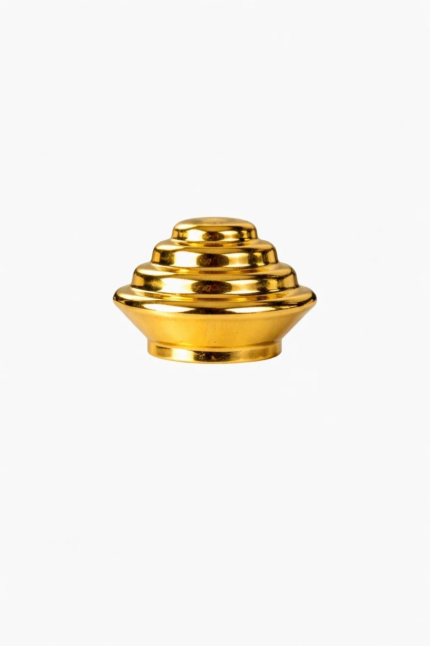 Tapon cortinero dorado 1pulg