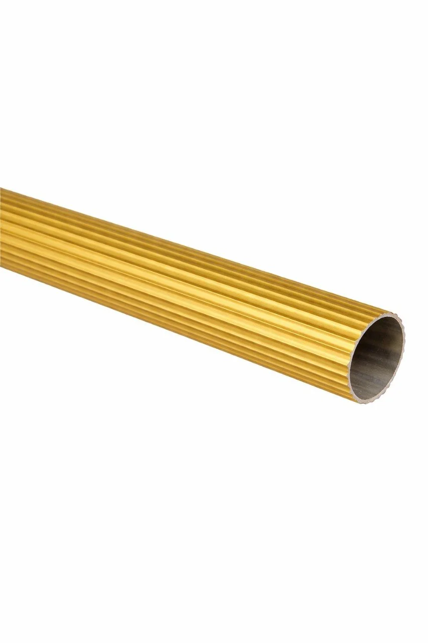 Tubo ranurado dorado 1pulg *6mts